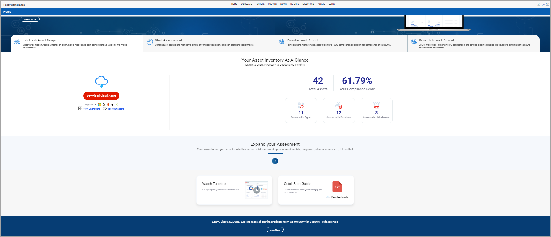 Image of the Home page in the enhanced PC user interface